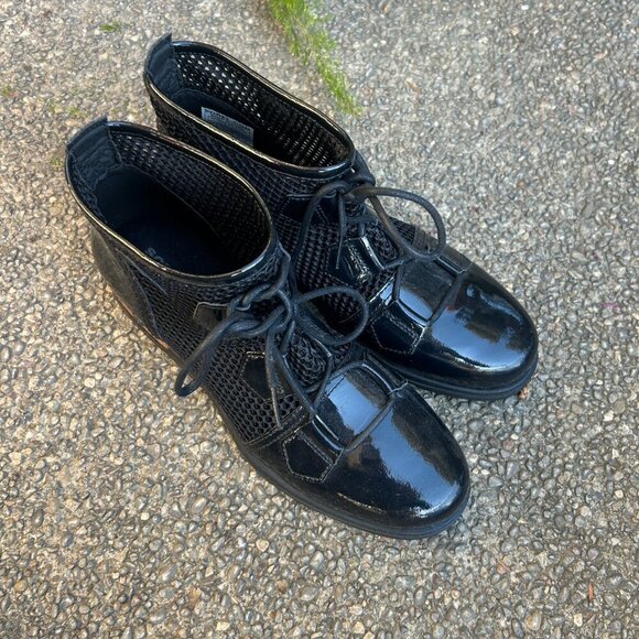 Sorel Women’s Black Major Mesh Patent Leather Booties Size 9 NWOT - Picture 8 of 10